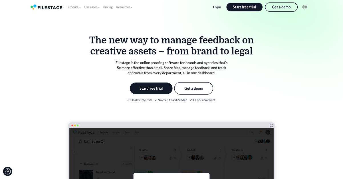 Filestage Homepage 1