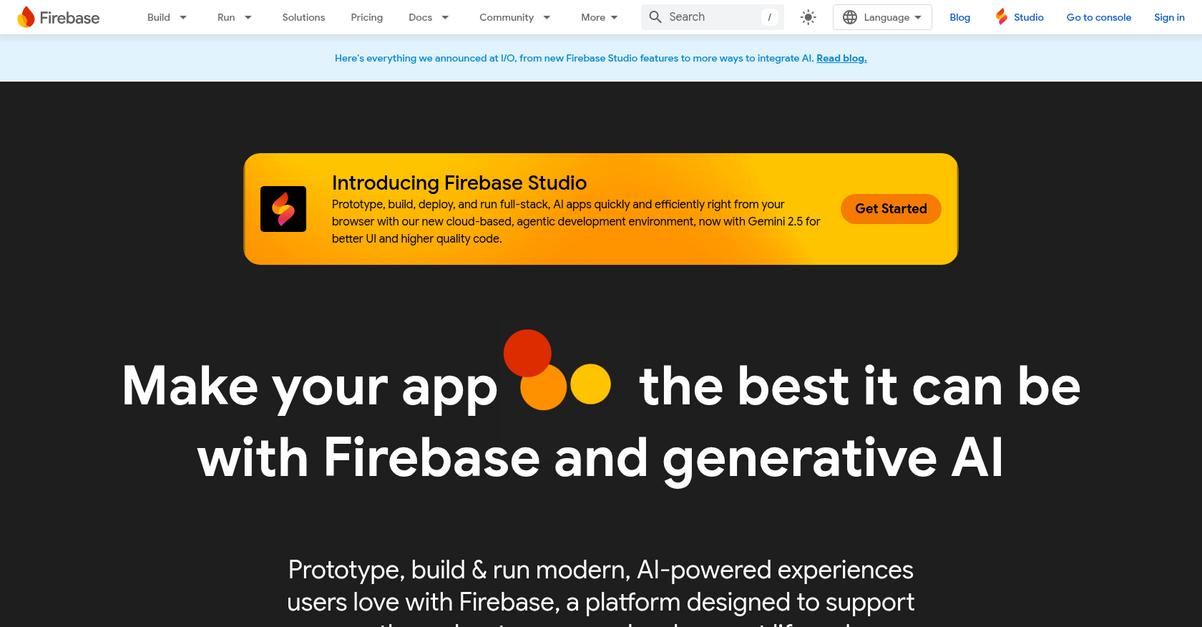 Firebase Homepage