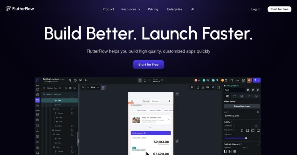 FlutterFlow Homepage