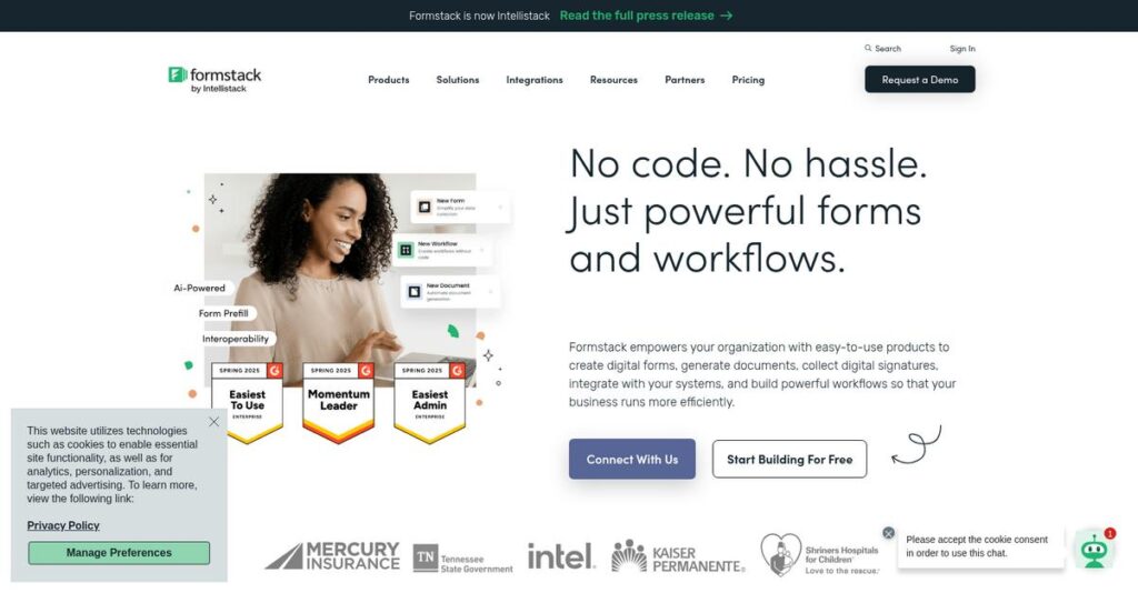 Formstack Homepage