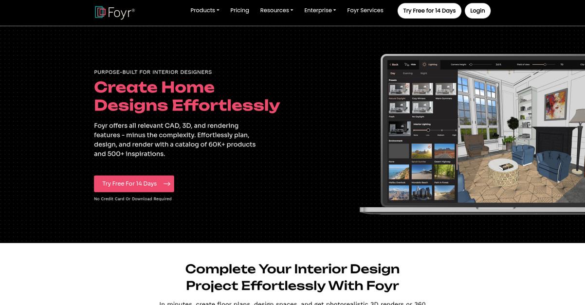 Foyr Homepage
