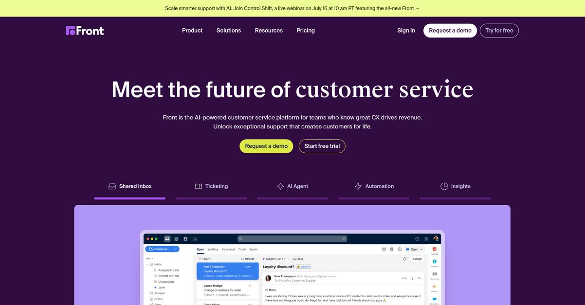 Front Homepage