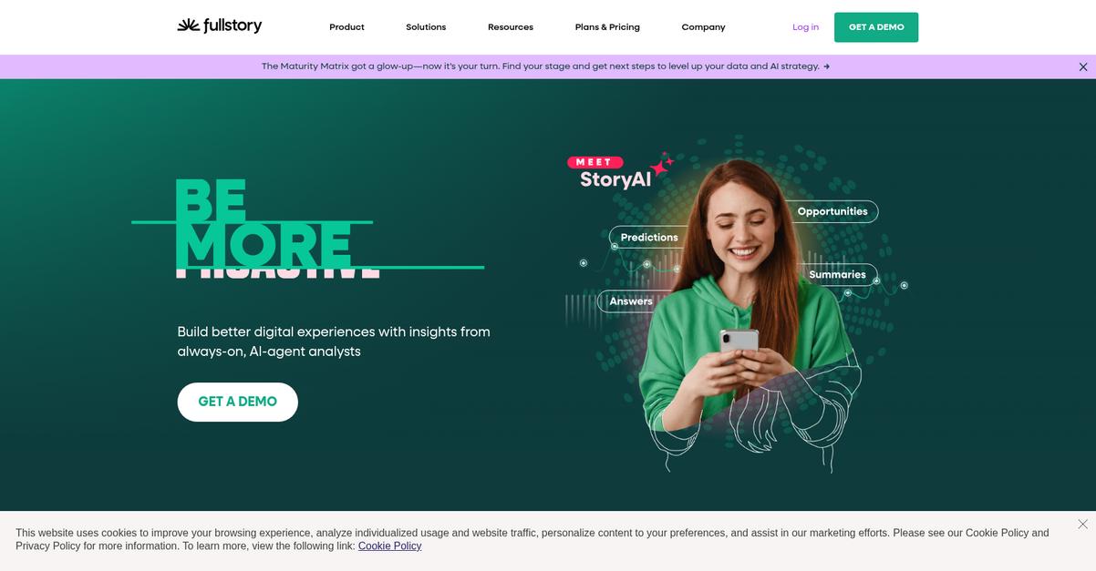Fullstory Homepage