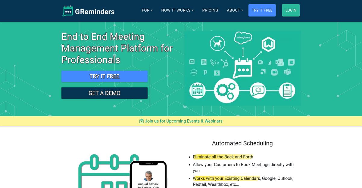 Greminders Homepage