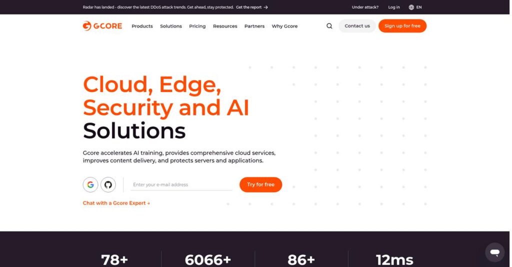Gcore Homepage