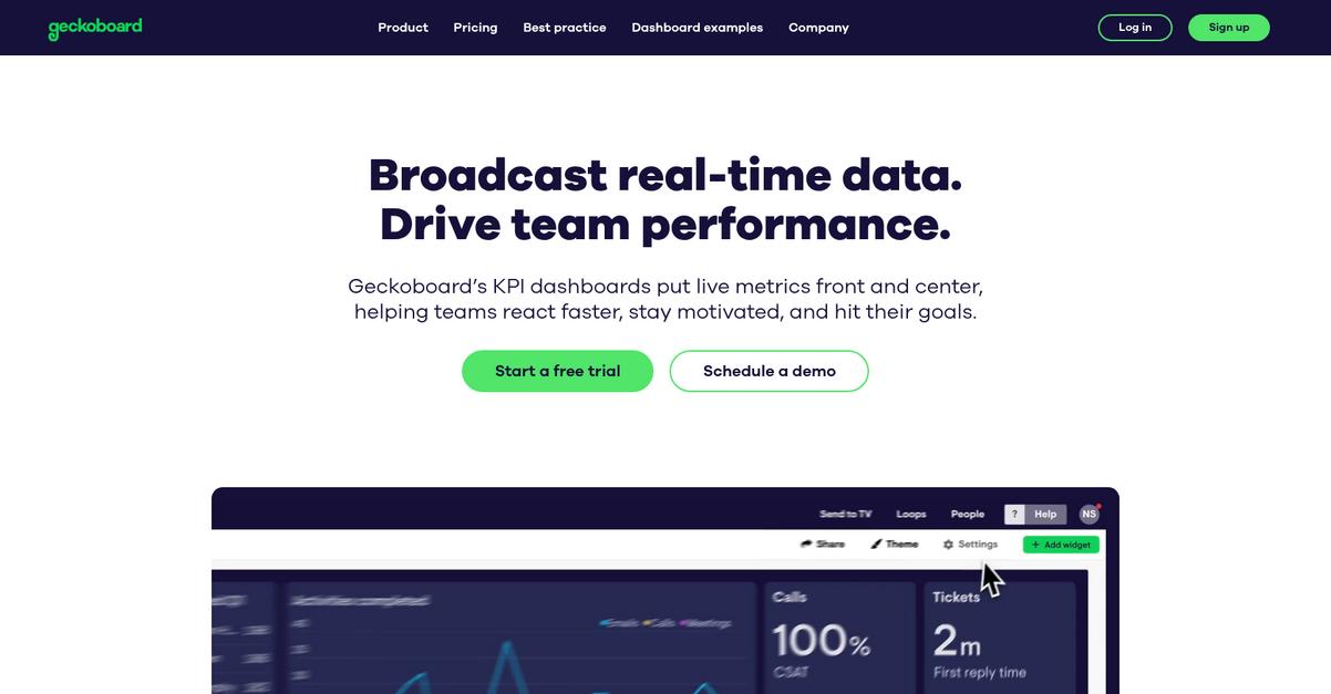 Geckoboard Homepage