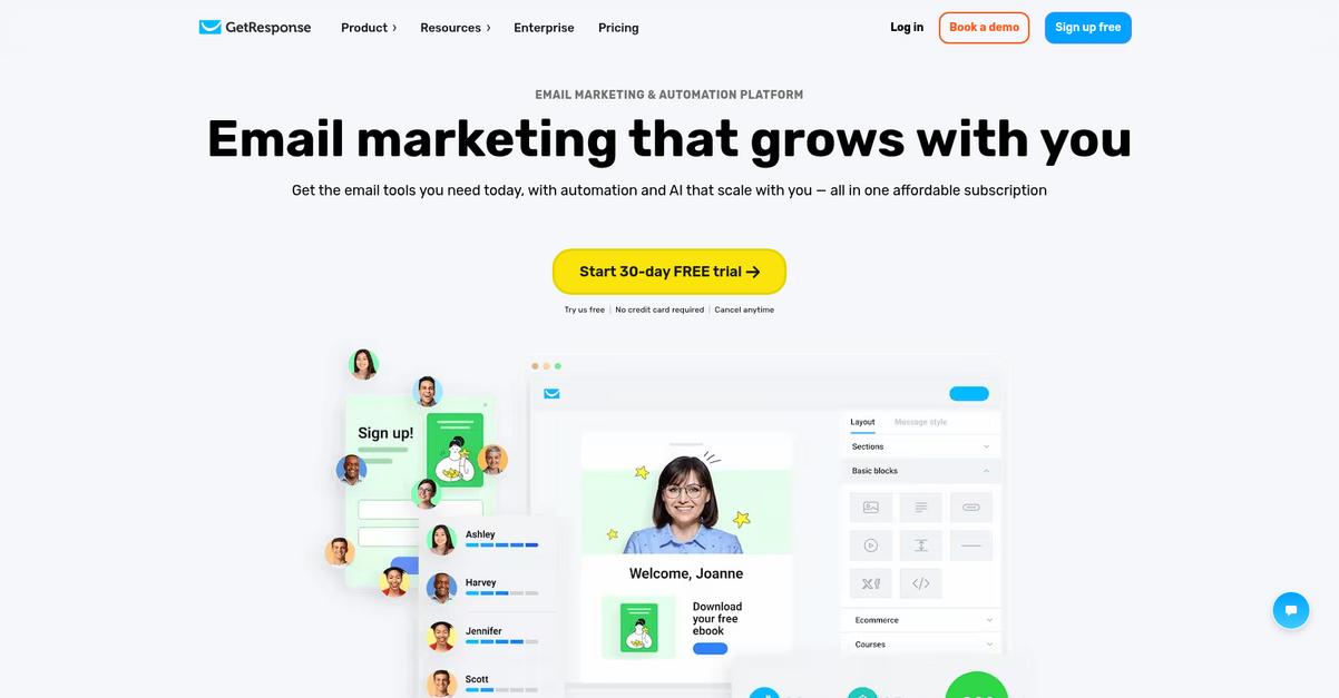Get Response Homepage