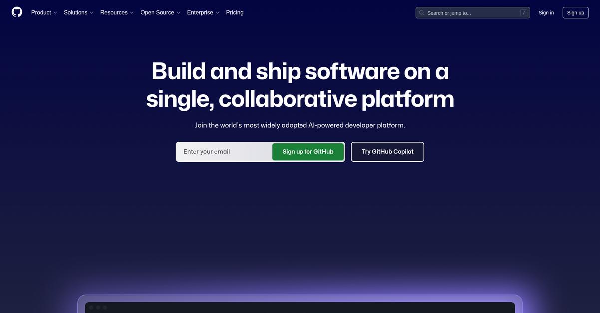 Git Hub Homepage