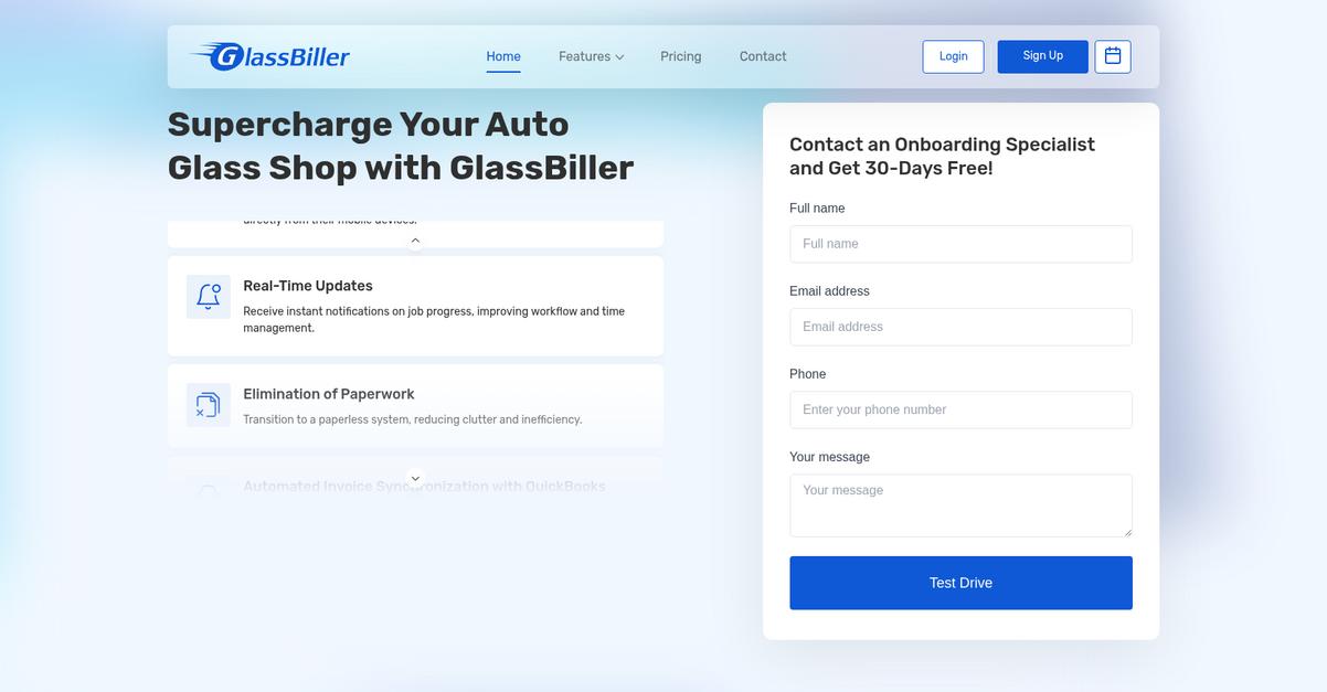 Glass Biller Homepage