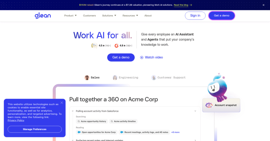 Glean Homepage