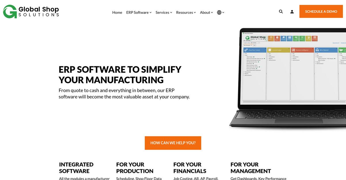 Global Shop Solutions Homepage