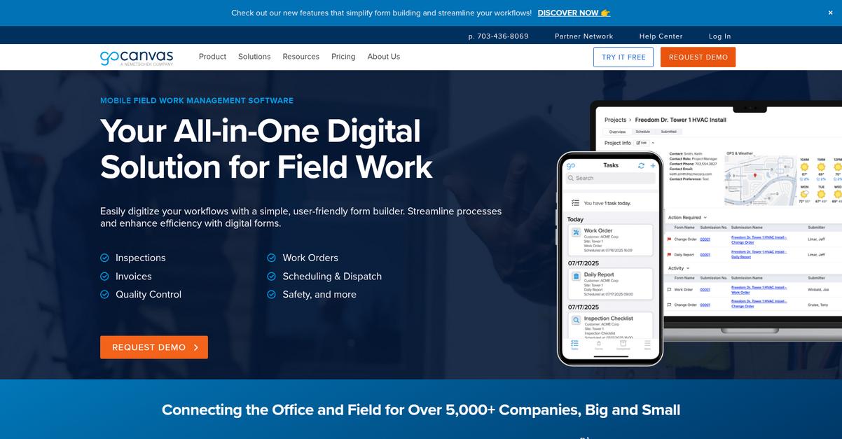 Go Canvas Homepage