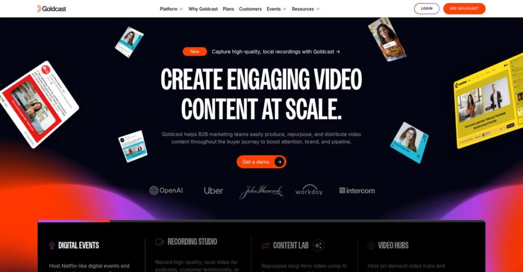 Goldcast Homepage