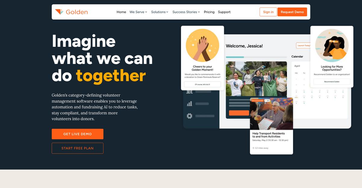 Golden Volunteer Homepage