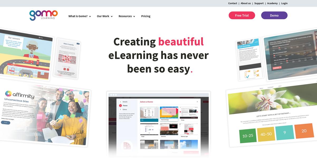 Gomo Learning Homepage