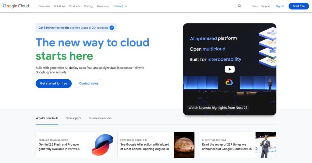 Google Cloud Homepage