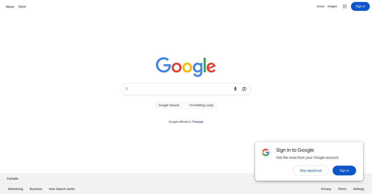Google Homepage