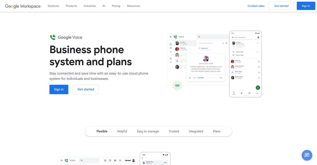 Google Voice Homepage