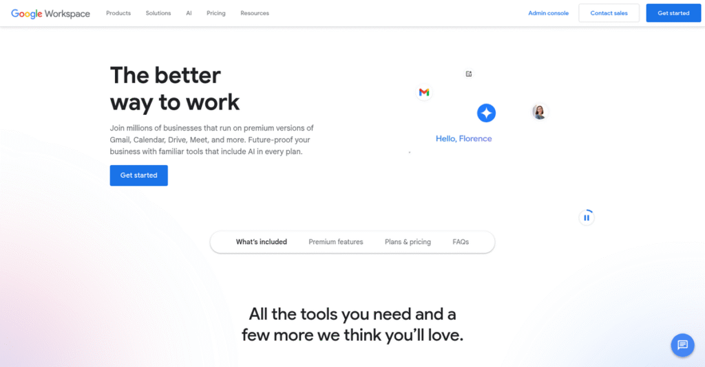 Google Workspace Homepage