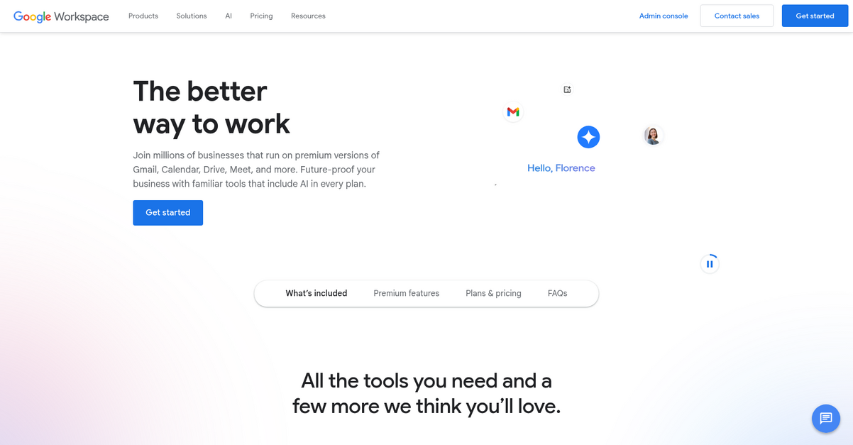Google Workspace Homepage