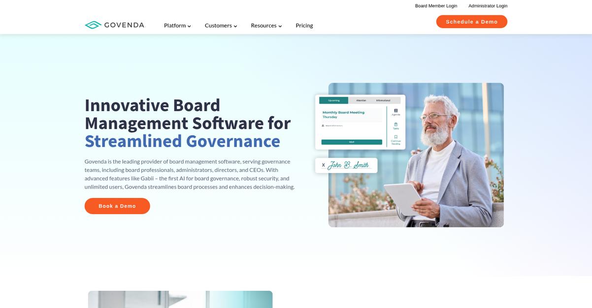 Govenda Homepage