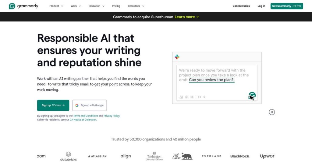 Grammarly Homepage
