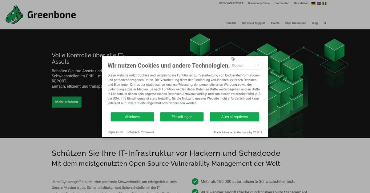 Greenbone Homepage