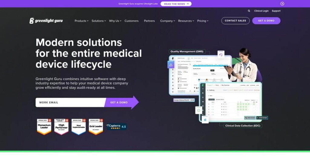 Greenlight Guru Homepage