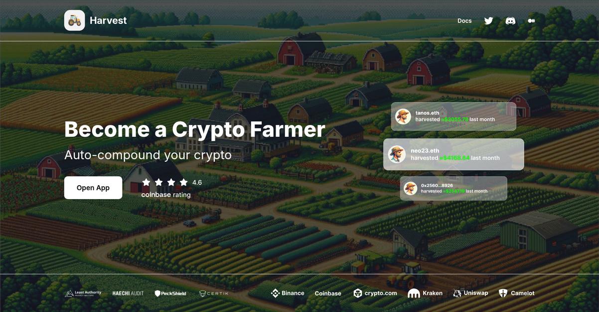 Harvest Homepage 1