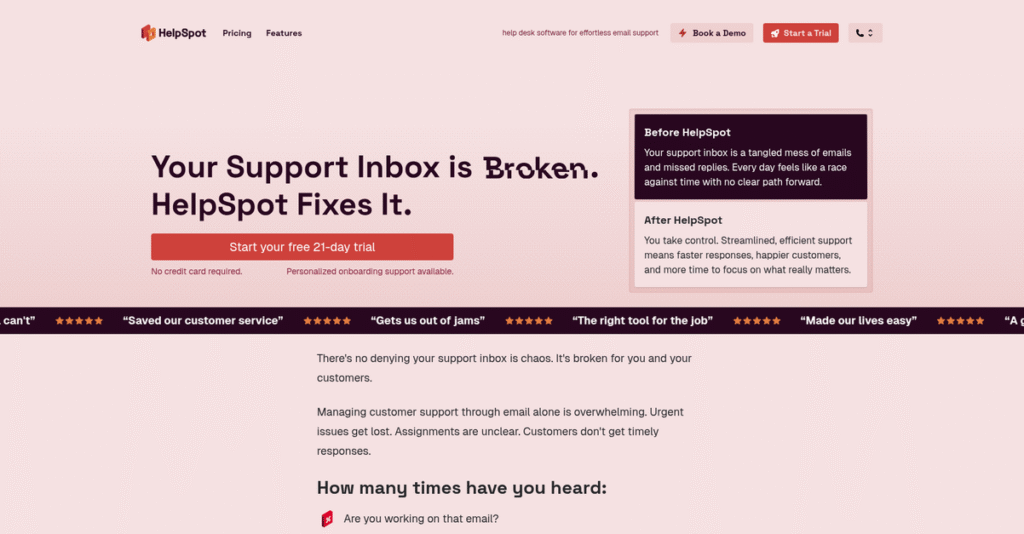 HelpSpot Homepage