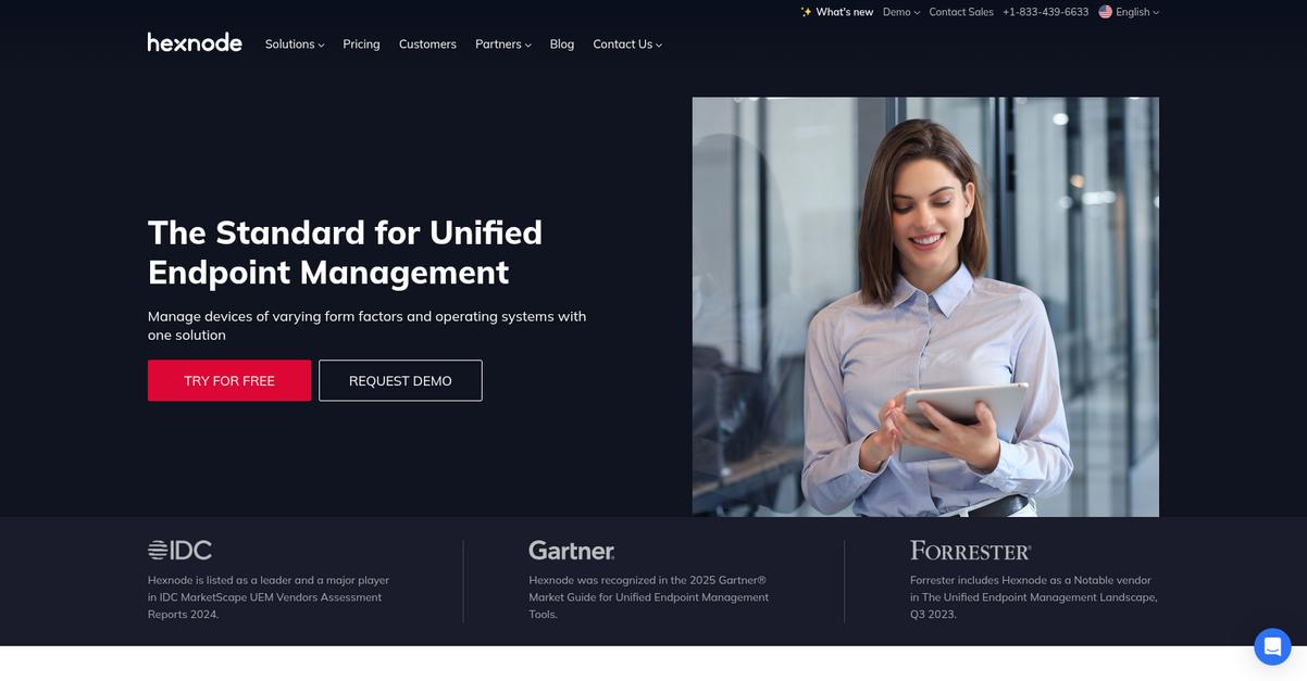 Hexnode Homepage