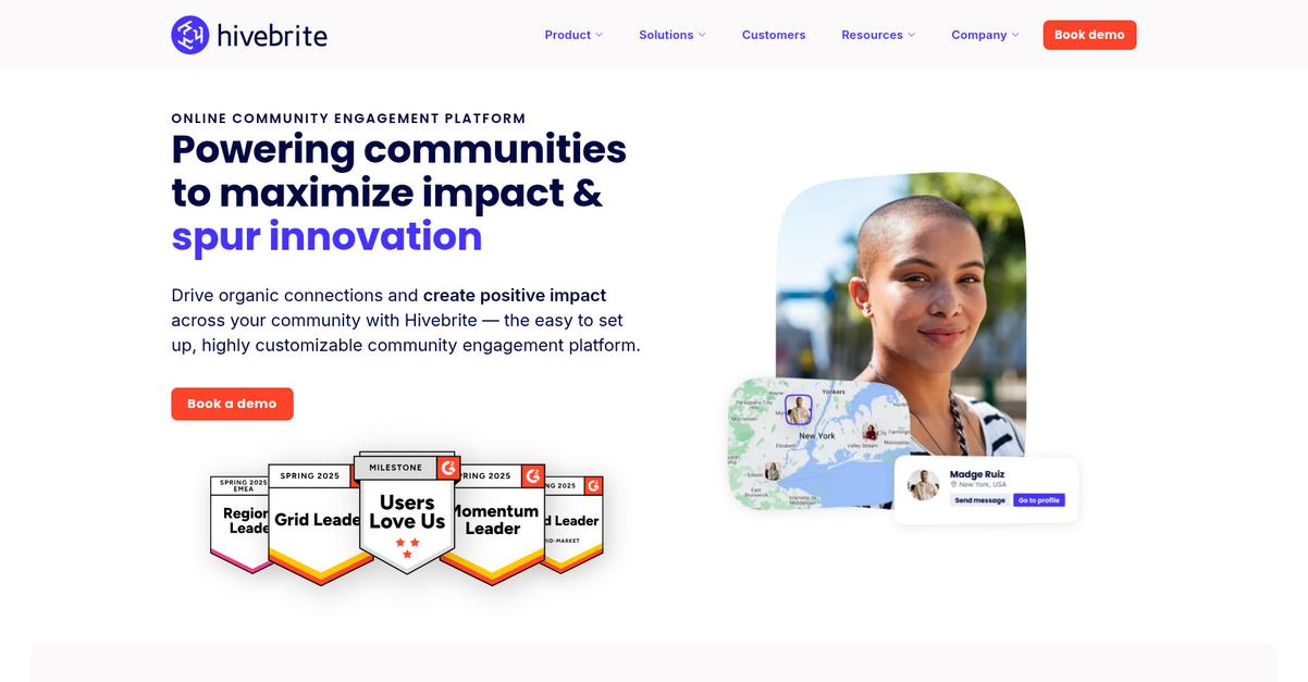Hivebrite Homepage