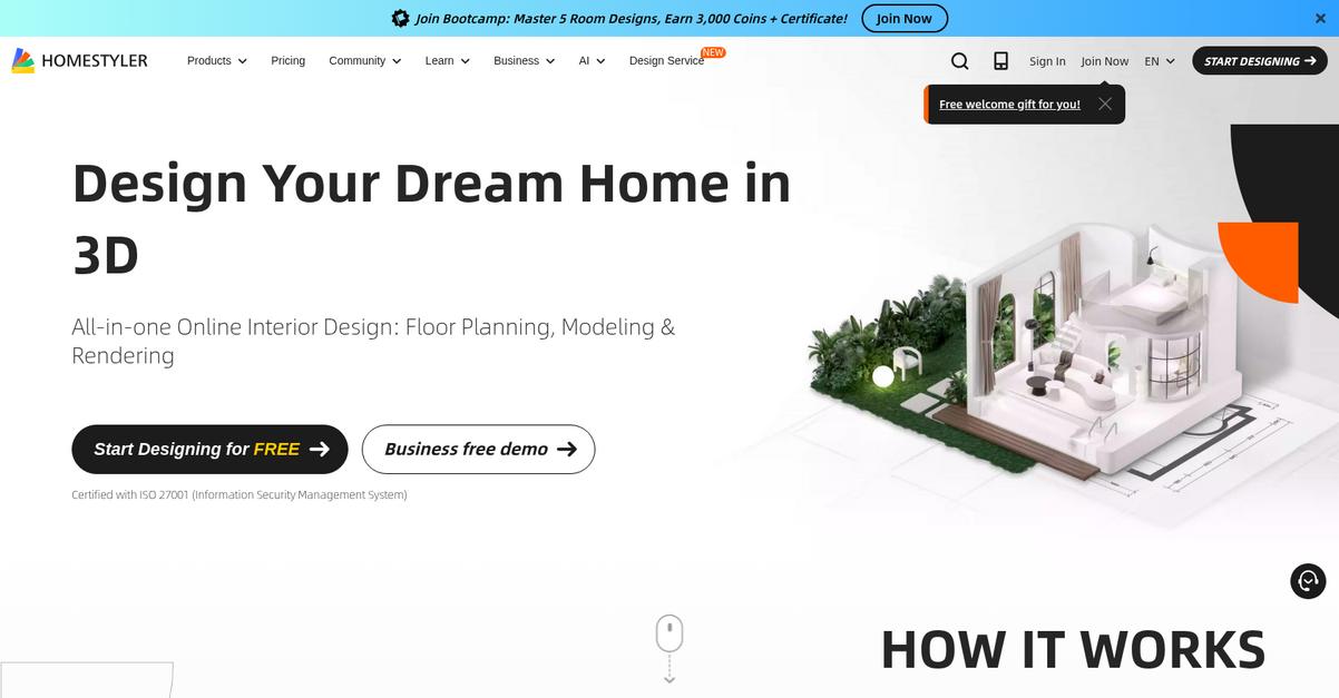 Homestyler Homepage 1