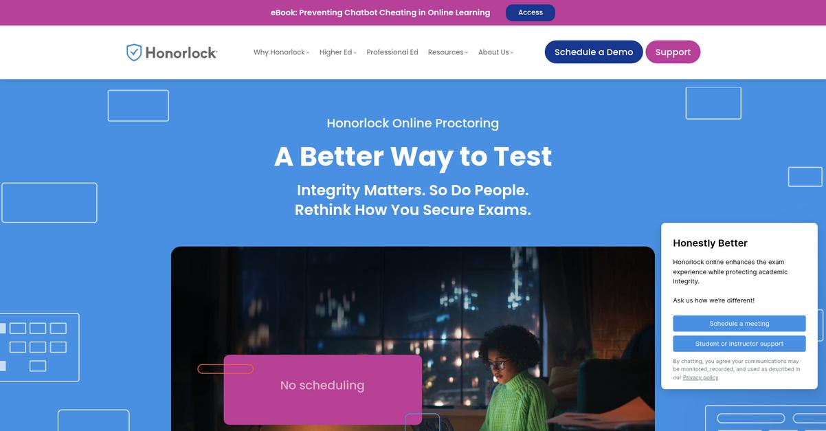 Honorlock Homepage