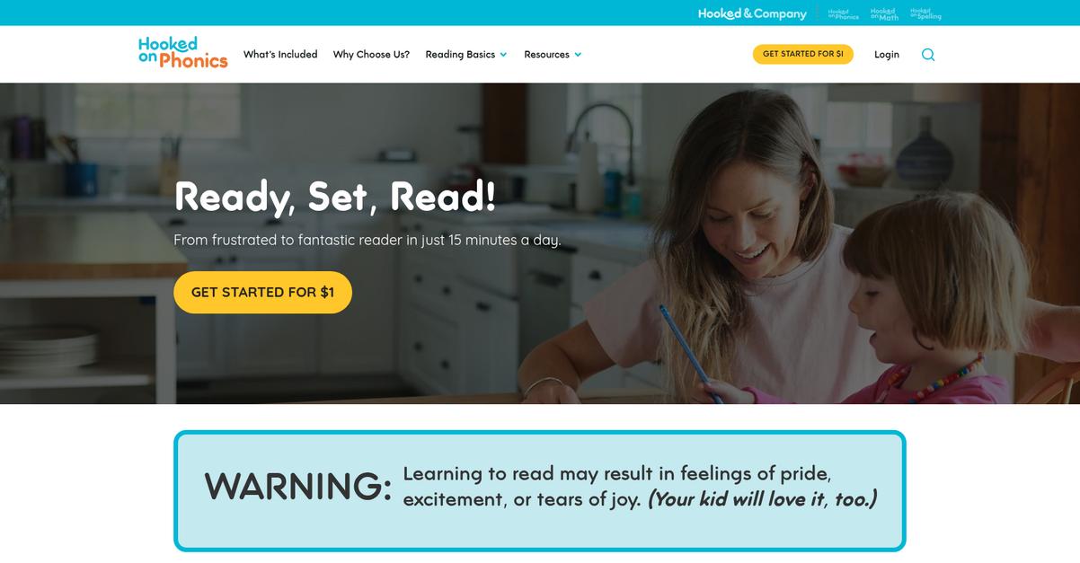 Hooked On Phonics Homepage