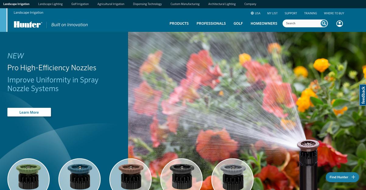 Hunter Industries Homepage