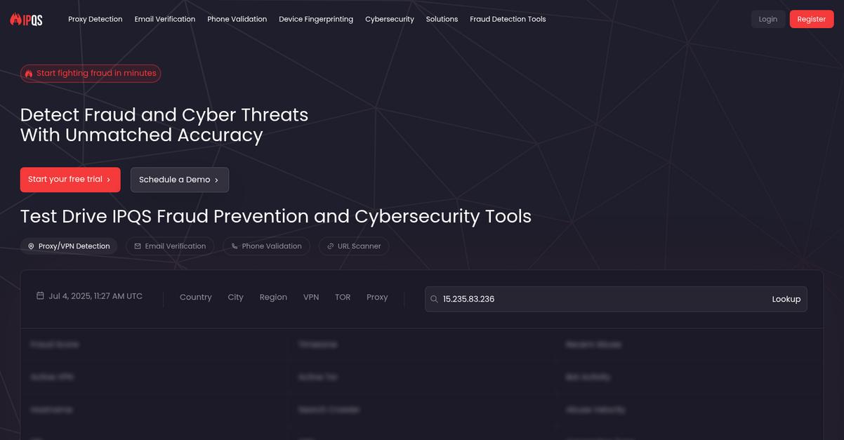 Ipquality Score Homepage