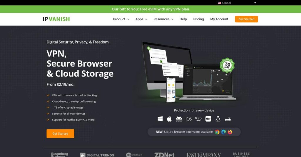 IPVanish Homepage
