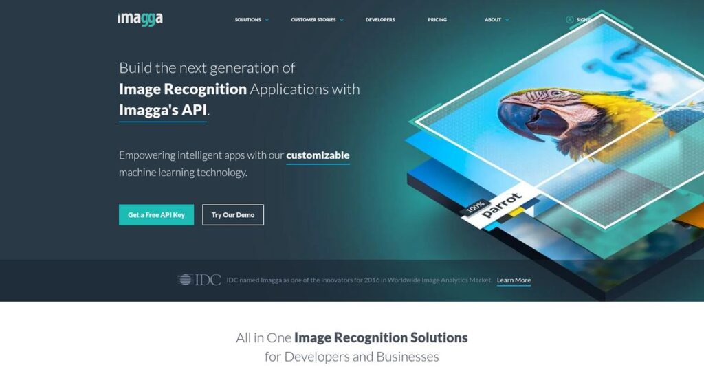 Imagga Homepage