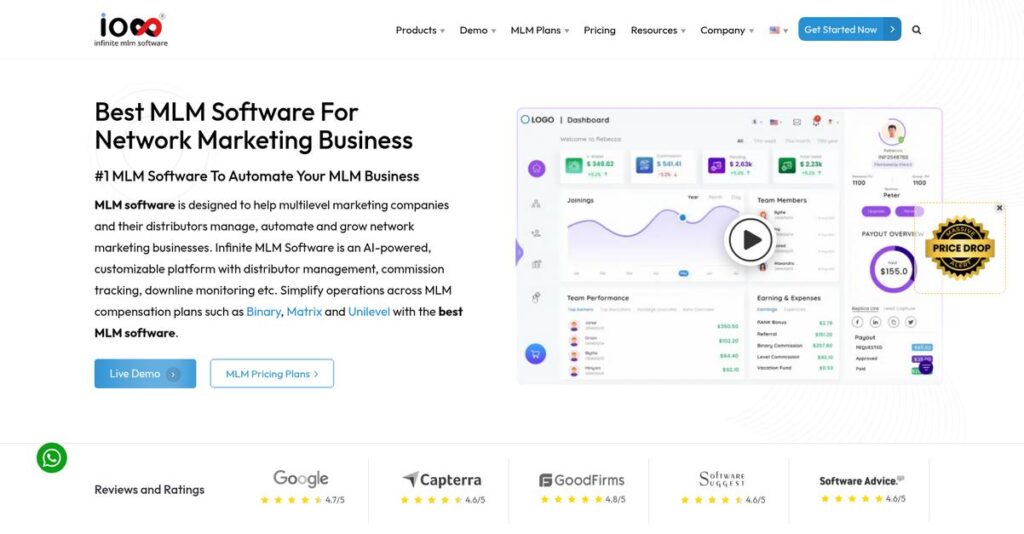 Infinite MLM Software Homepage