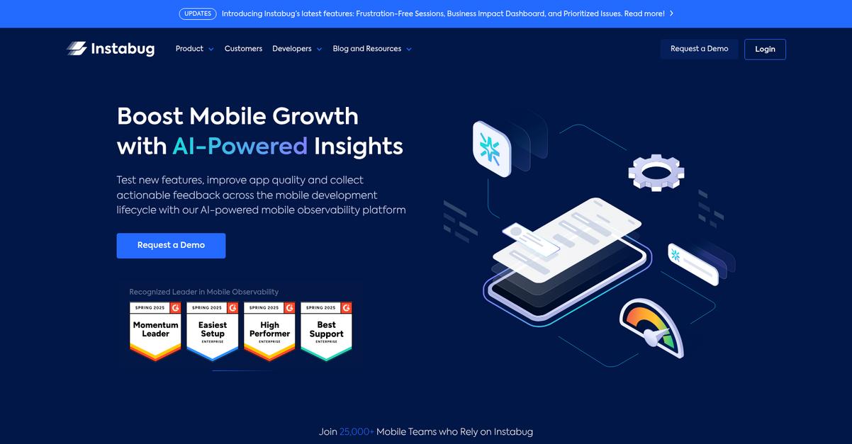Instabug Homepage