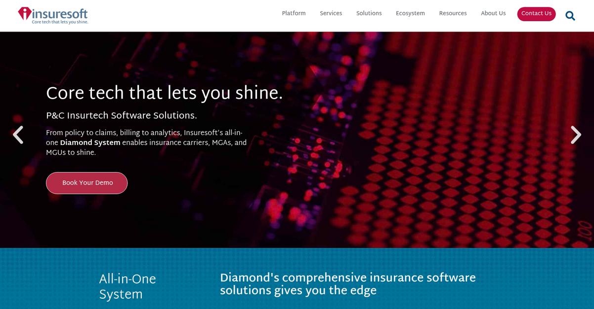 Insure Soft Homepage