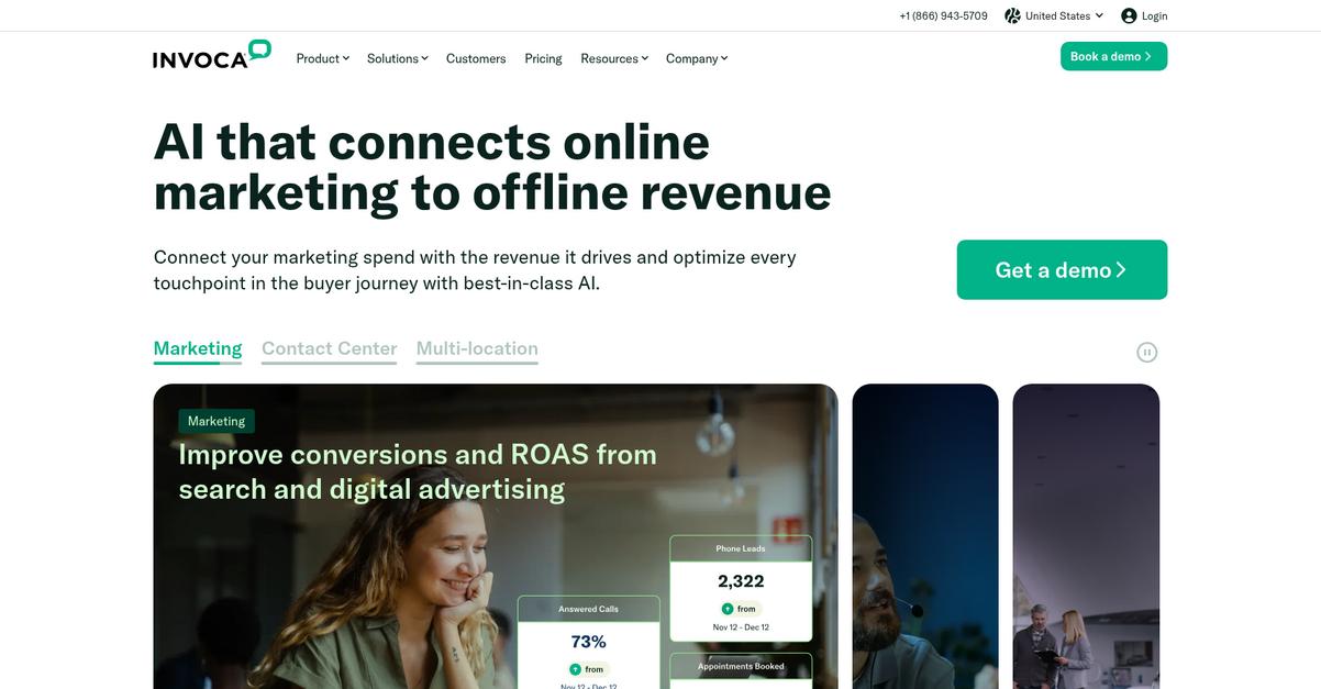Invoca Homepage