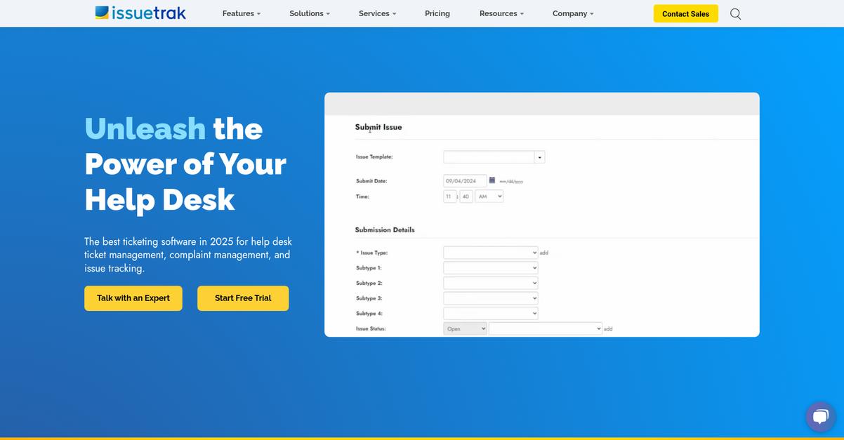 Issuetrak Homepage