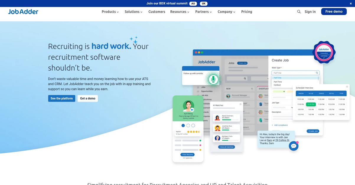 Job Adder Homepage