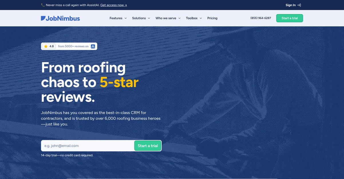 Job Nimbus Homepage