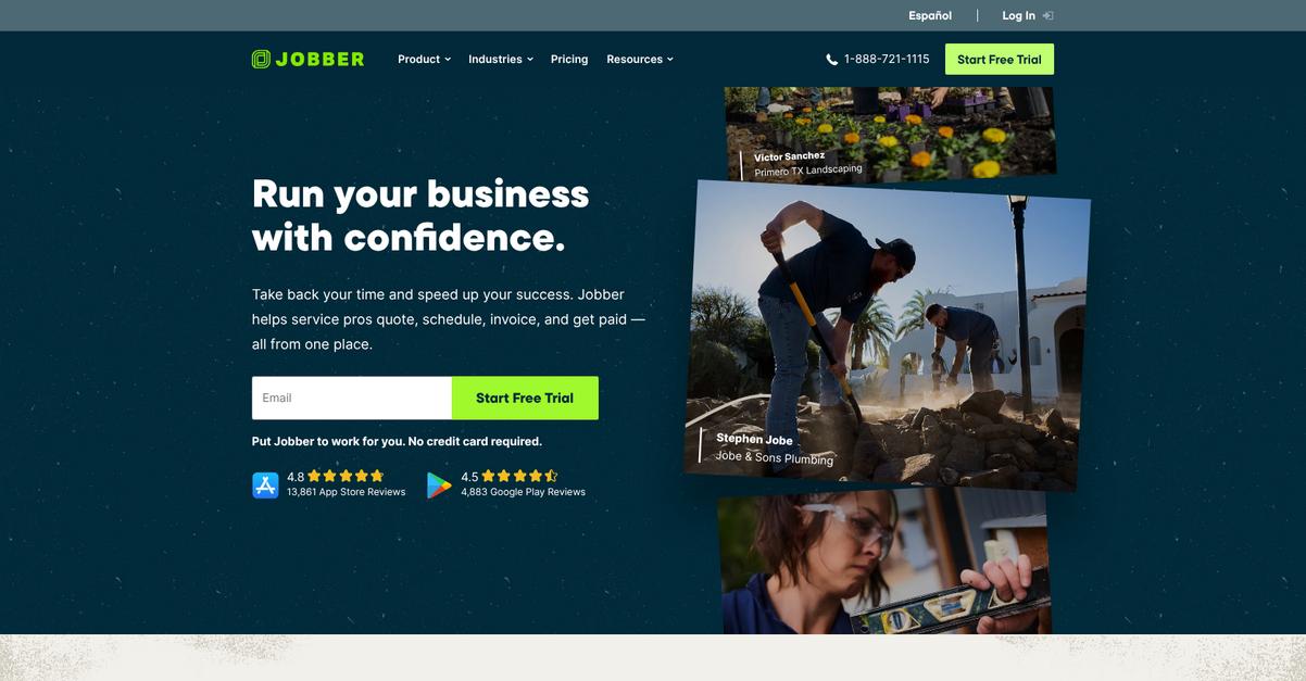 Jobber Homepage