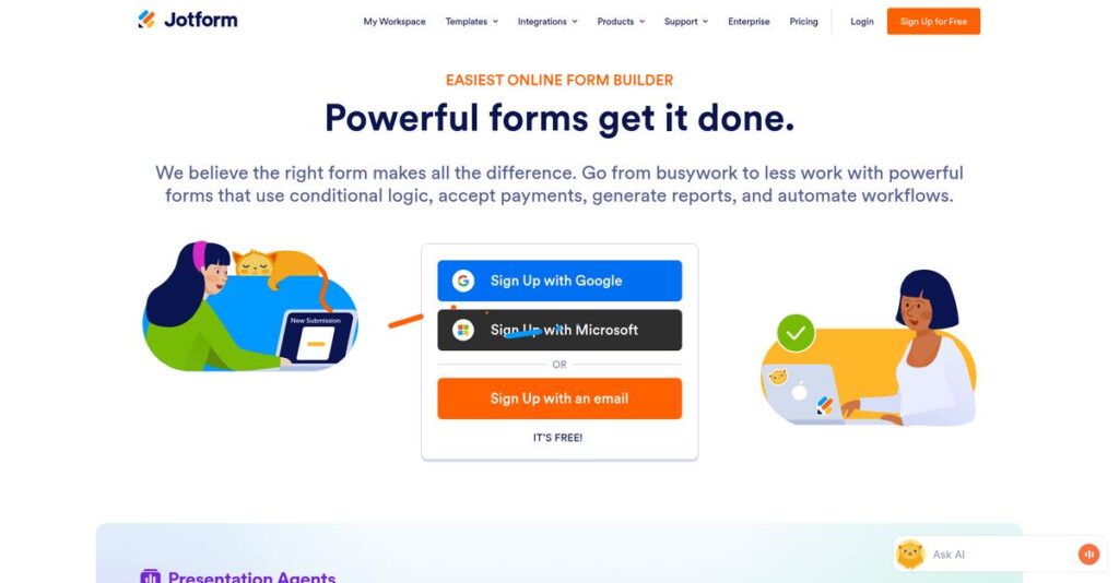 JotForm Homepage