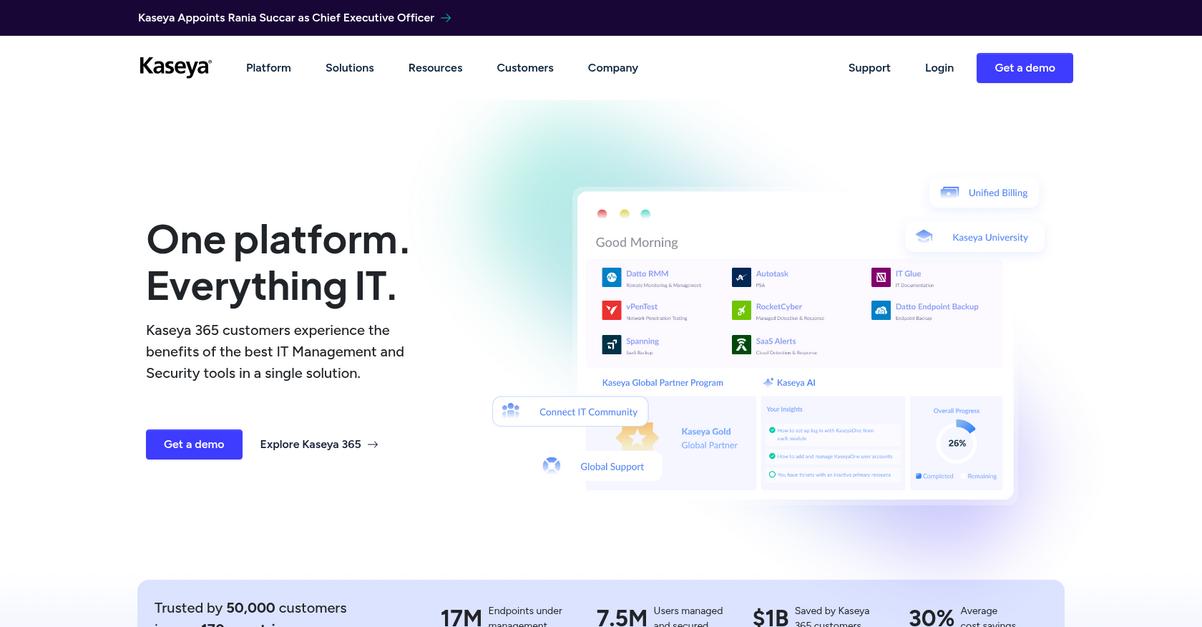 Kaseya Homepage