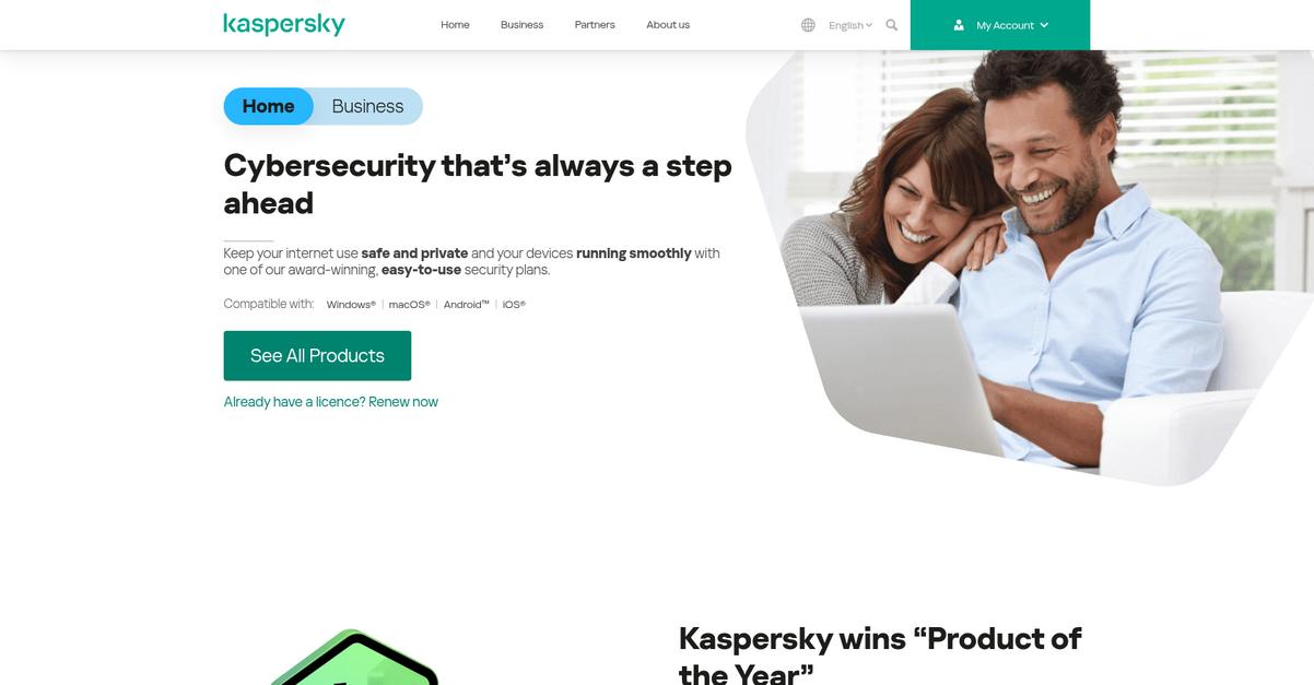 Kaspersky Homepage